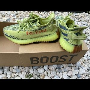 Used Genuine Semi Frozen Yellow Yeezy Boost 350 V2